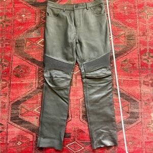 Men's Black Leather Pants